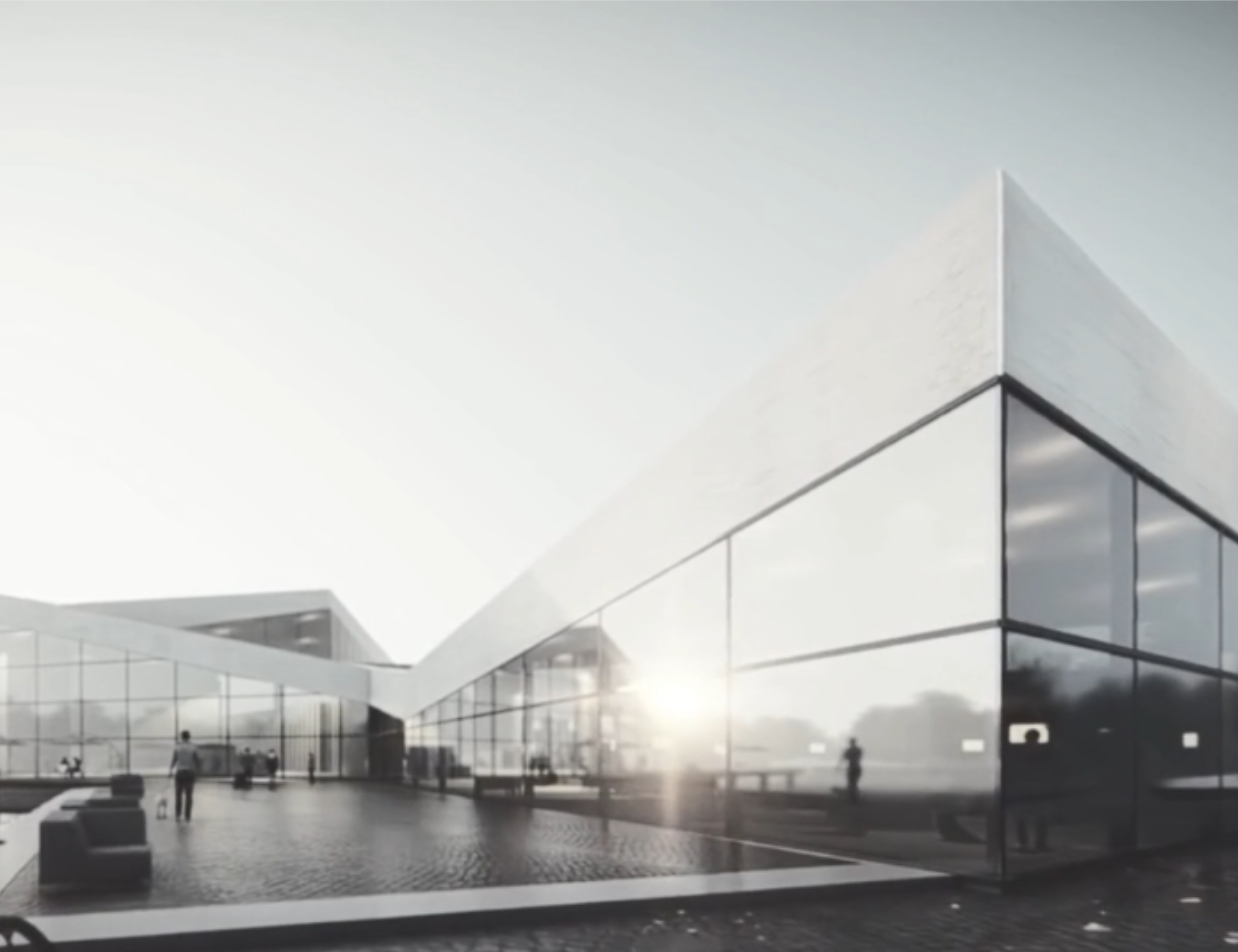 A striking modern architectural exterior designed by D’lek Architects, featuring clean lines and minimalism